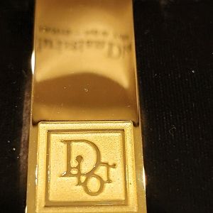 Rare vintage Christian Dior gold moneyclip/ Dior tie clip (silver and gold)